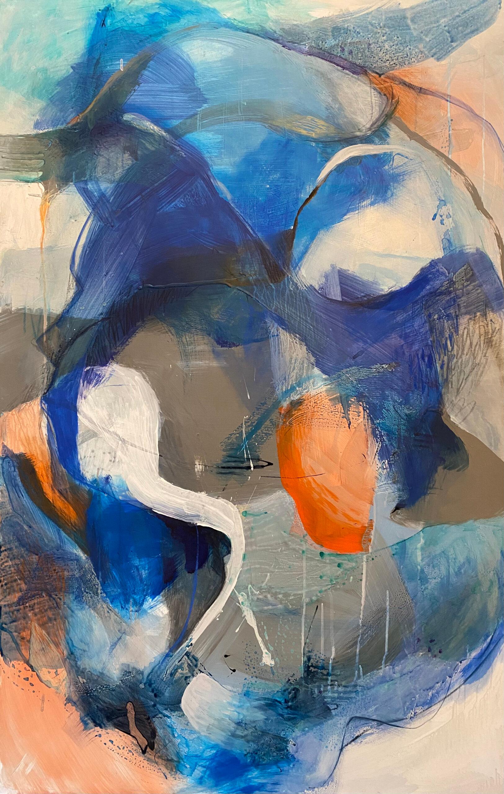 Joanna Durney Sanz Abstract Painting - Distant gaze