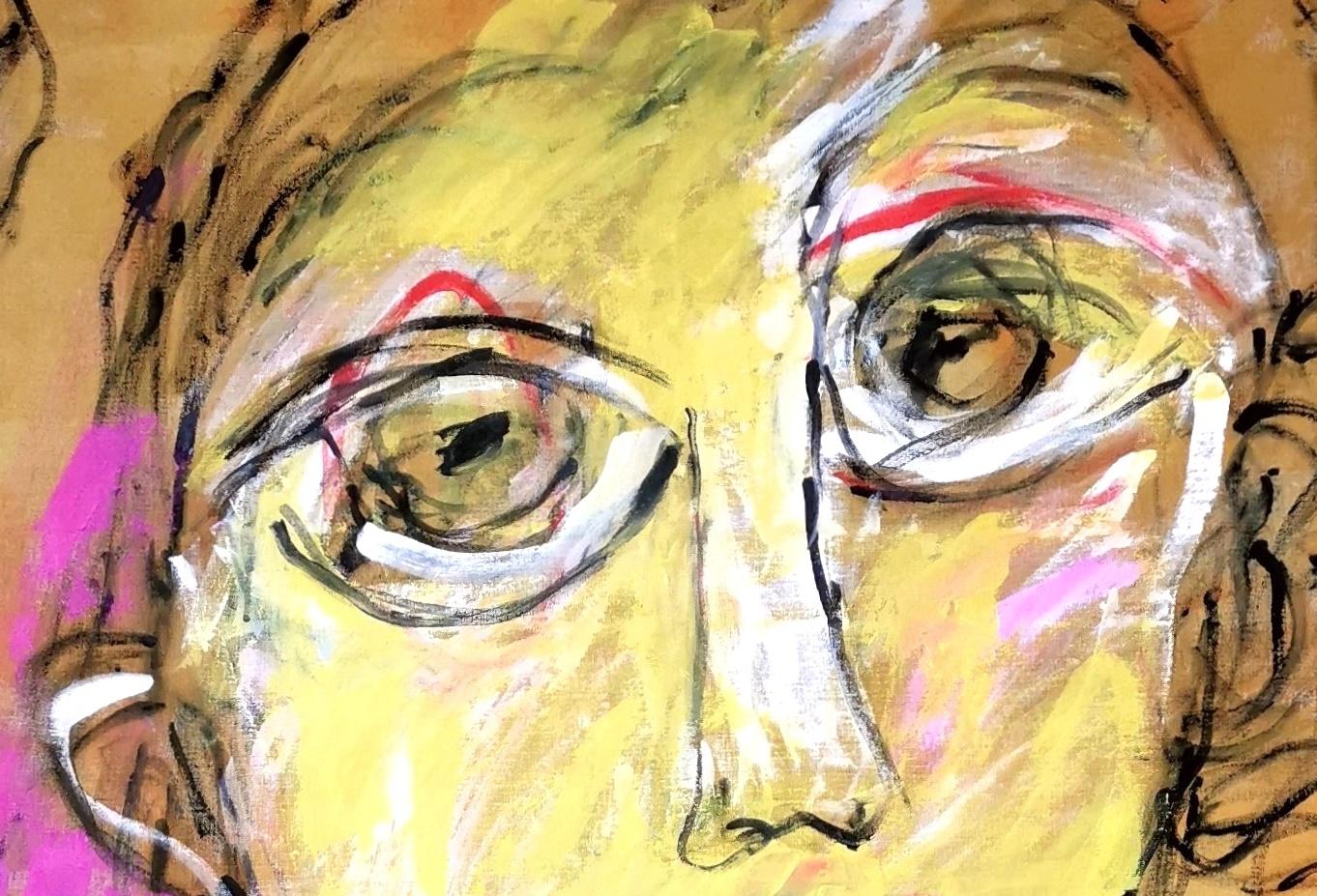 Fabulation Joanna Flatau Contemporary art portrait painting colour woman joyful For Sale 2
