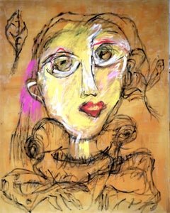 Fabulation Joanna Flatau Arte contemporanea ritratto pittura colore donna gioiosa
