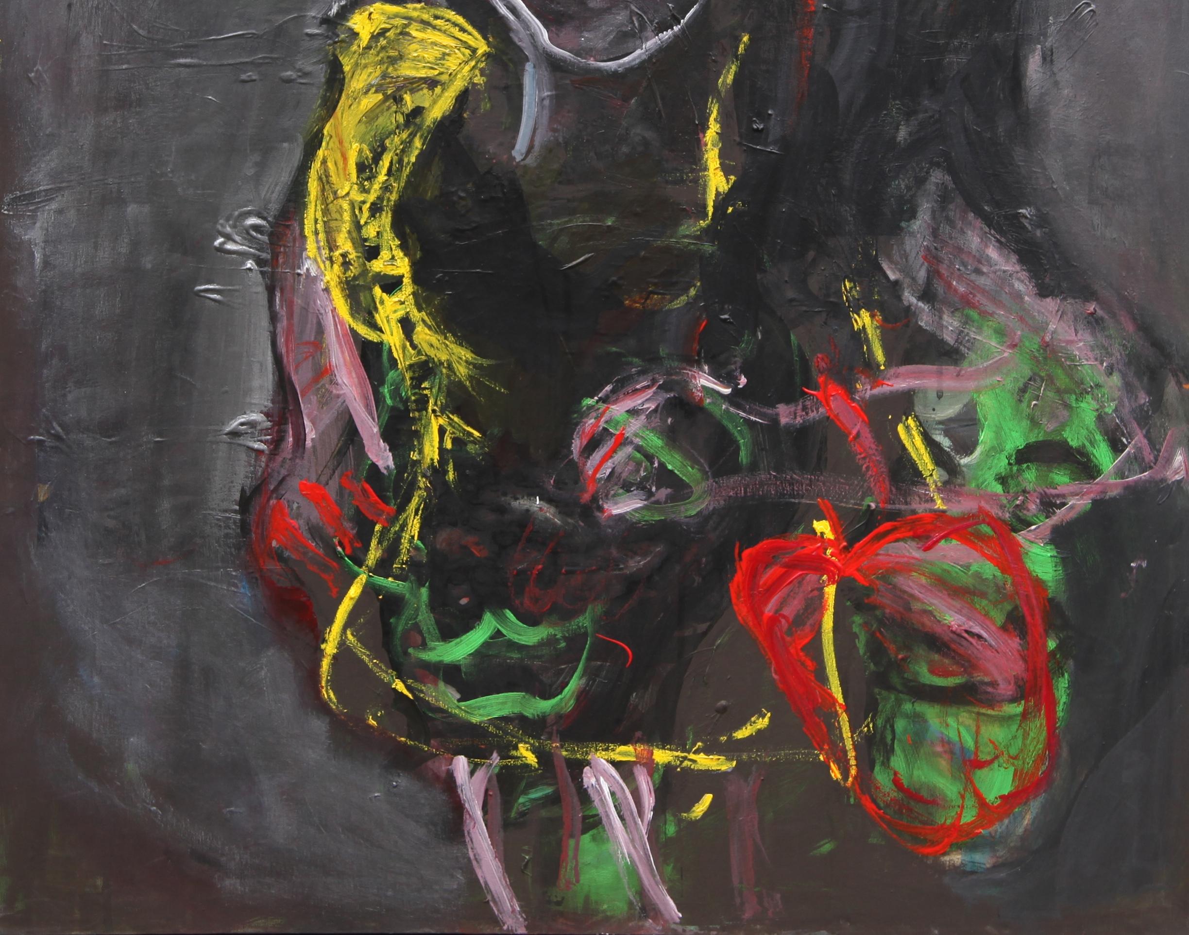 Fierce Joanna Flatau Art contemporain portrait peinture couleur femme en vente 2