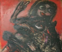 Gran Dino Joanna Flatau Arte contemporáneo mujer animal pintura rojo humor alegría