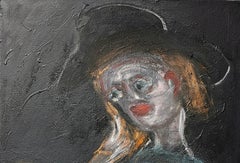 Maternity Joanna Flatau Contemporary art painting polish mother son dark tones