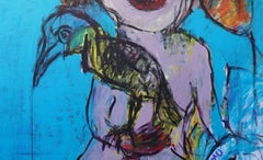 Vanity Blues Joanna Flatau Contemporary art portrait painting colour woman blue