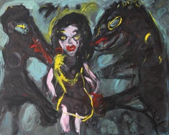 Culto Joanna Flatau Arte contemporanea ritratto pittura donna attrazione animale
