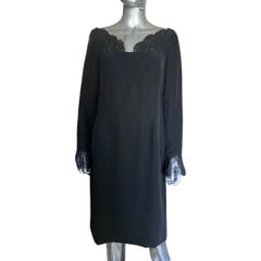 Joanna Mastroianni Vestido Negro con Encaje Talla 14