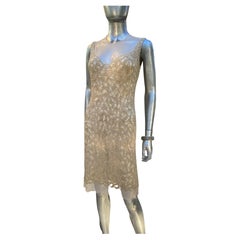Joanna Mastroianni CHIC! Gold Perlen über Nackt Cocktailkleid SFA Größe 6 NWT