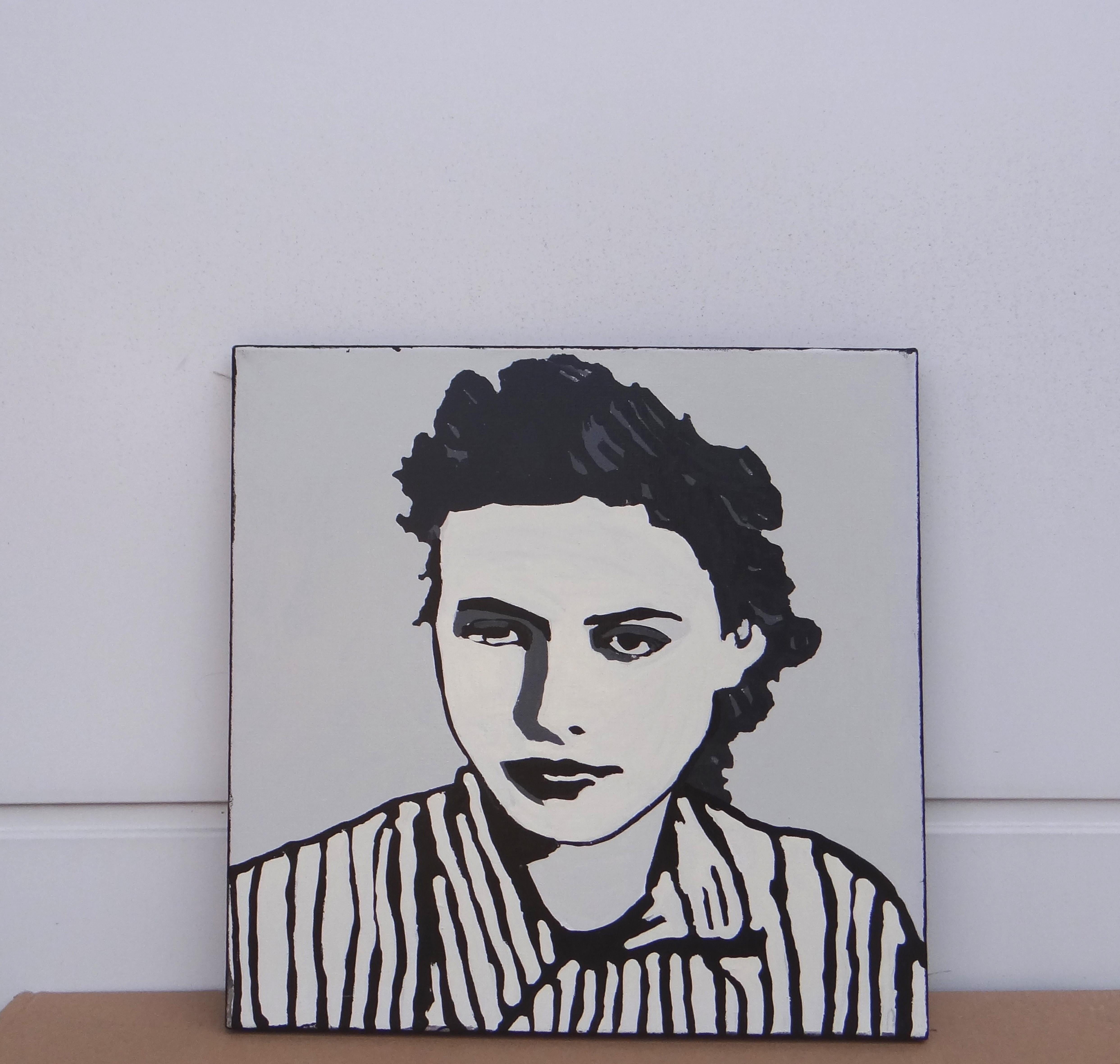 Anna Wajcowicz liaison Zośka - Ritratto a olio moderno espressivo e simbolico - Painting Contemporaneo di Joanna Mrozowska