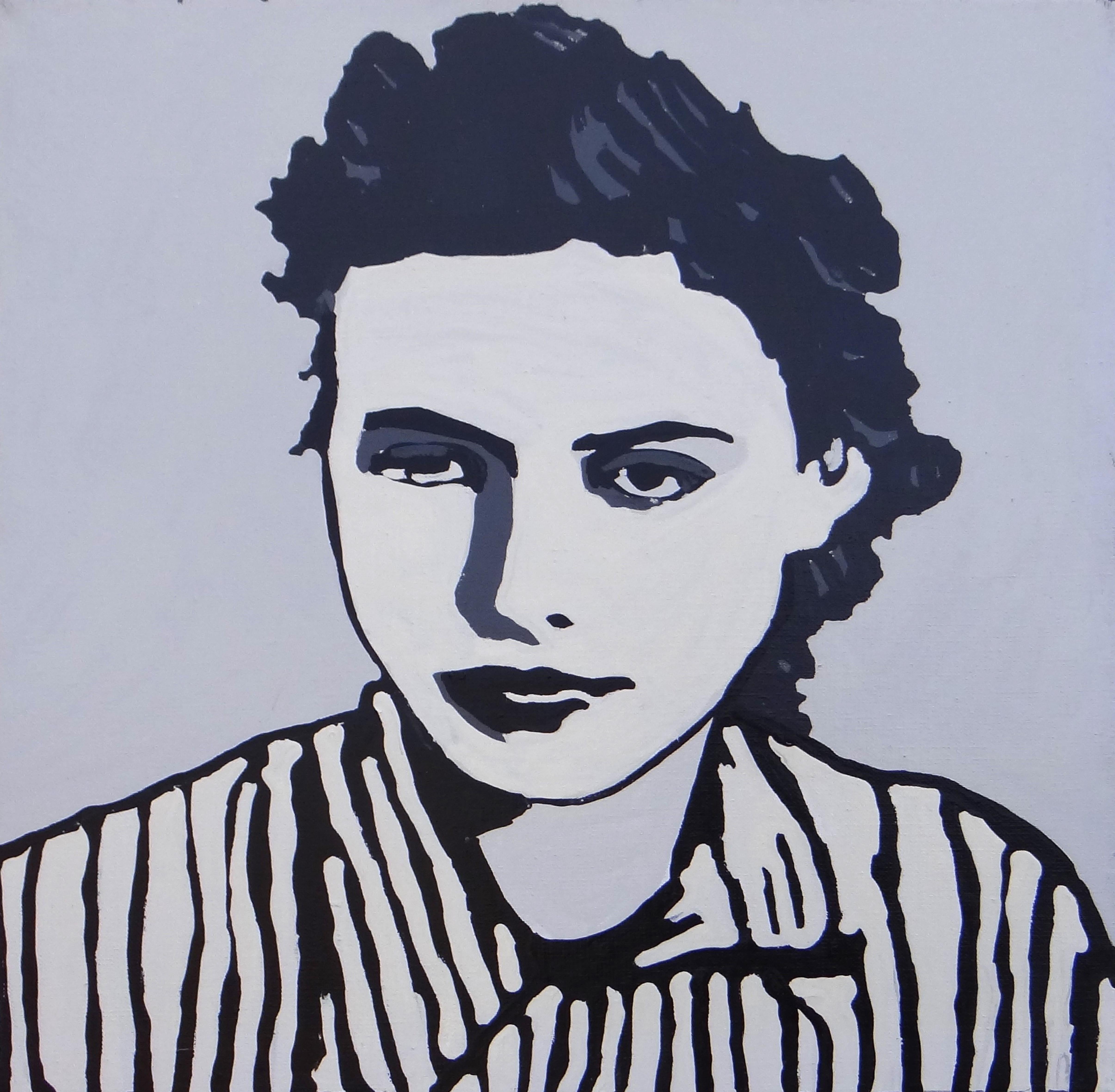 Joanna Mrozowska Portrait Painting – Anna Wajcowicz liaison Zośka - Modernes ausdrucksstarkes, symbolisches Ölporträtgemälde