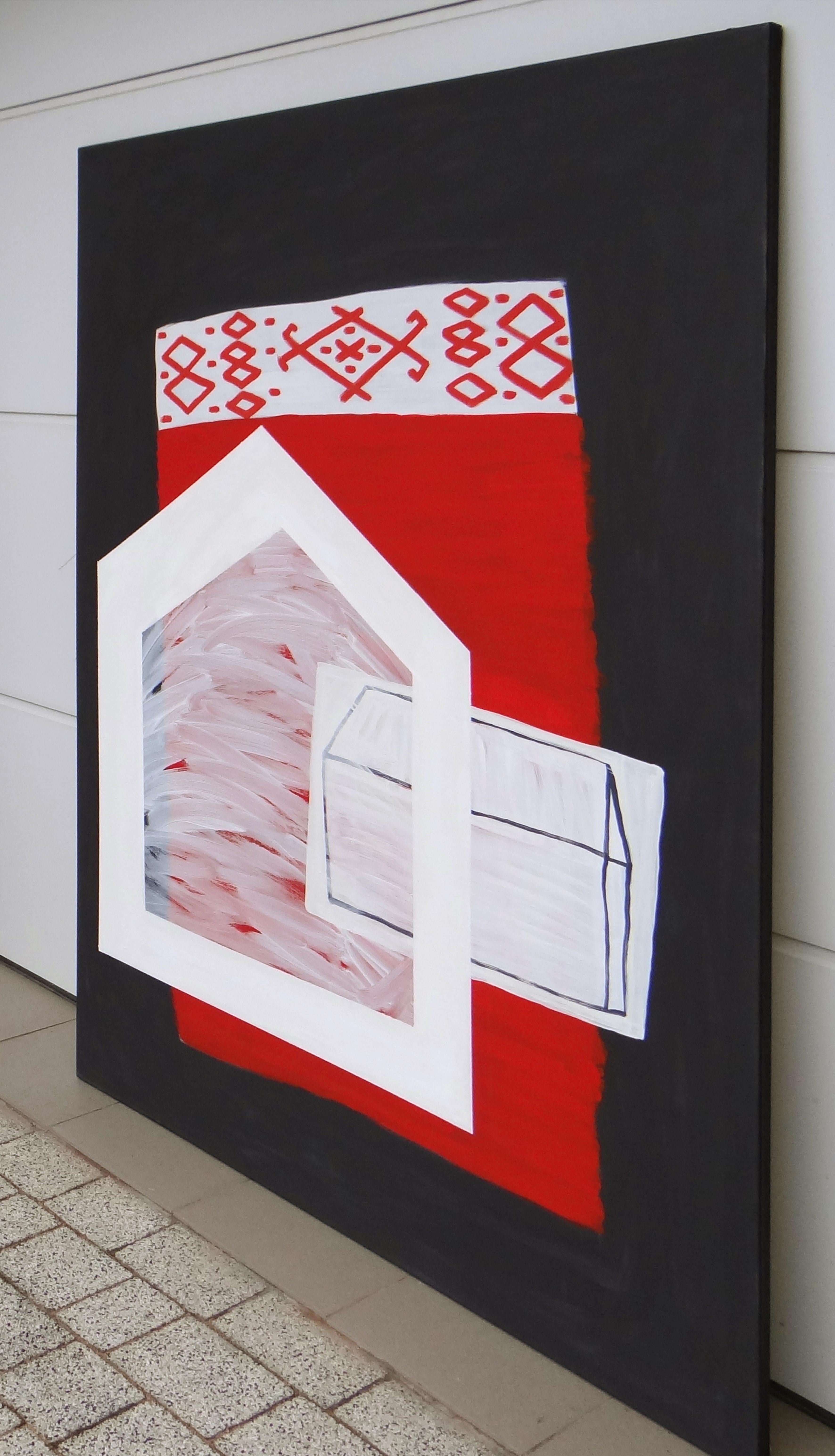 Chiusura  - Pittura moderna espressiva e minimalista, formato grande - Painting Contemporaneo di Joanna Mrozowska