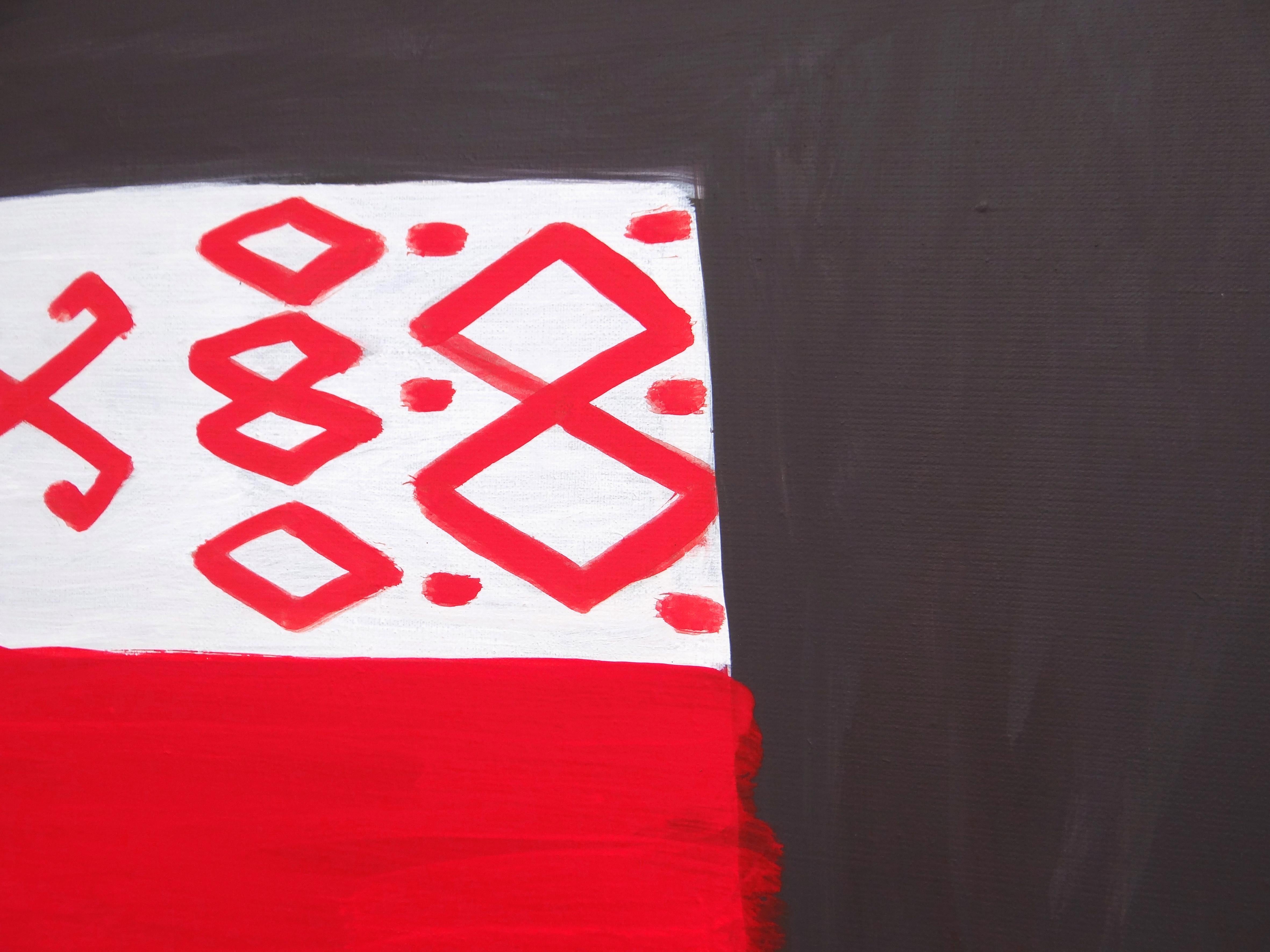 Closing  - Modern Expressive Minimalistic Painting, Large Format For Sale 2
