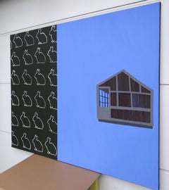 Double -  Modern Expressive Minimalistic and Symbolic Painting, Large Format