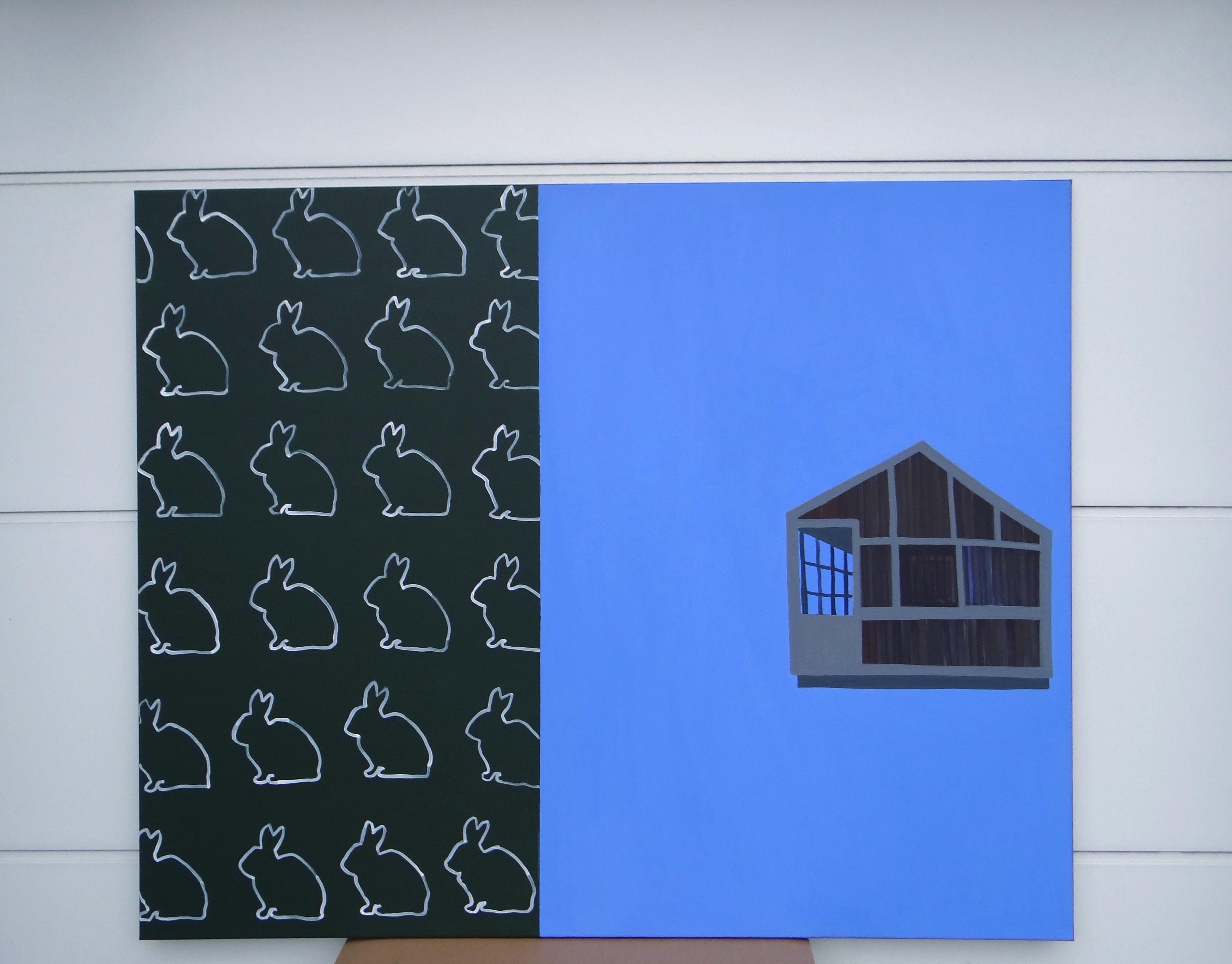 Doppio -  Pittura moderna espressiva, minimalista e simbolica, formato grande - Painting Contemporaneo di Joanna Mrozowska