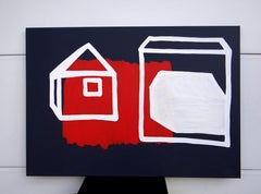 Drawing On A Stain - Modern Expressive Minimalistic Painting