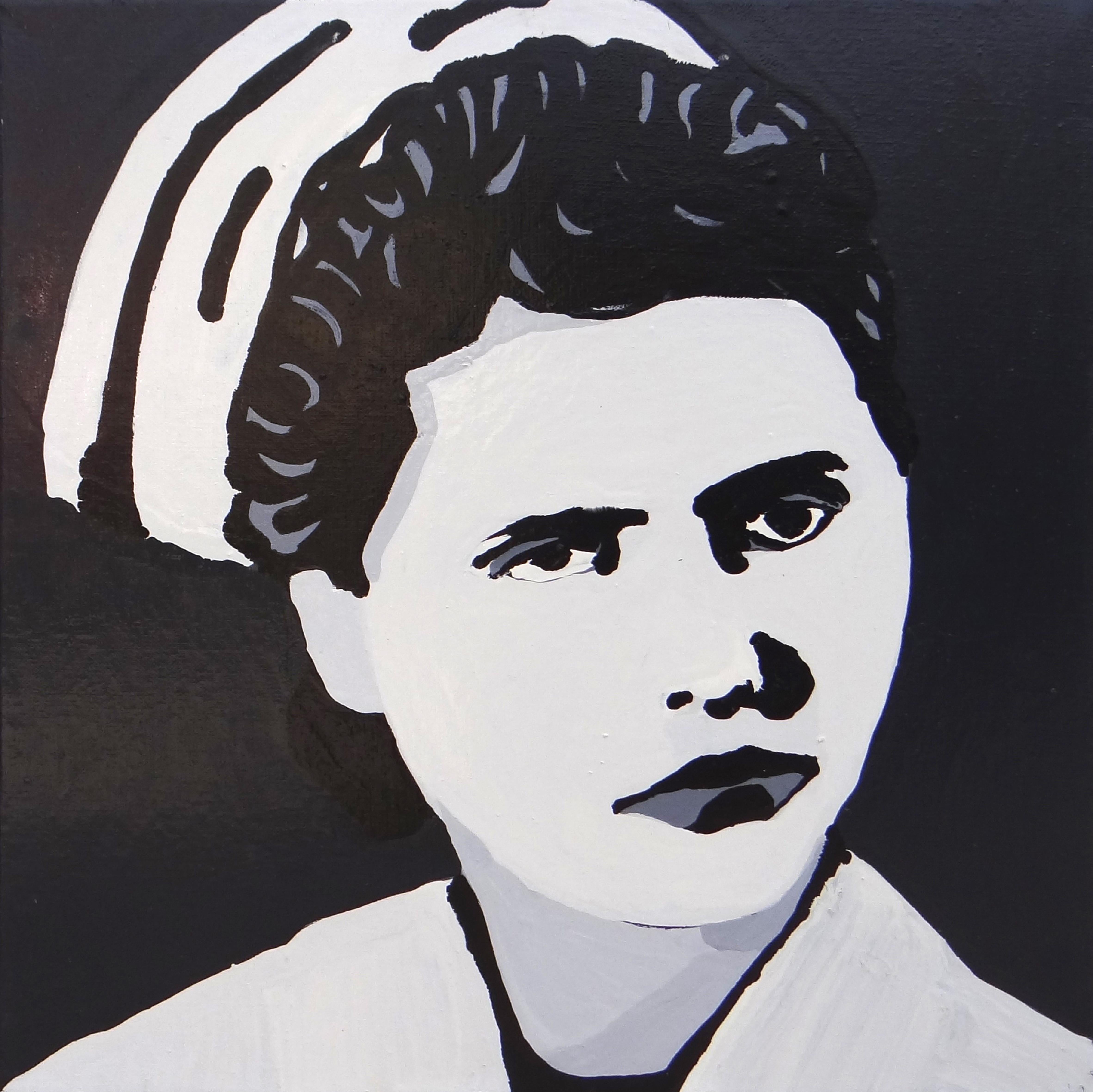 Ewa Matuszewska, Medical Orderly - Expressive, Symbolic Oil Potrait Painting