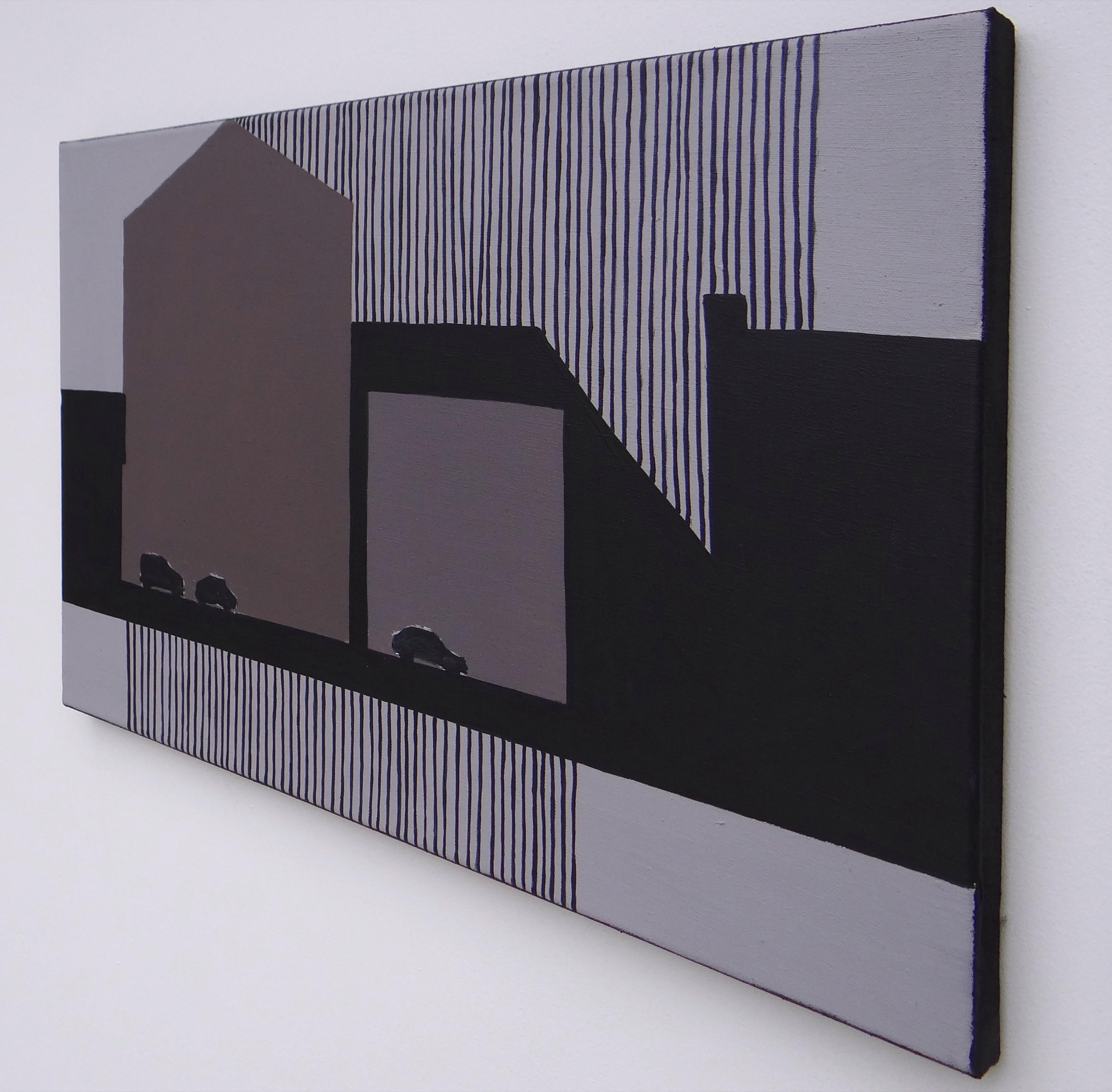 Parcheggio libero - Pittura contemporanea espressiva e minimalista - Painting di Joanna Mrozowska