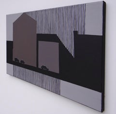 Free Parking Space - Peinture contemporaine expressive et minimaliste