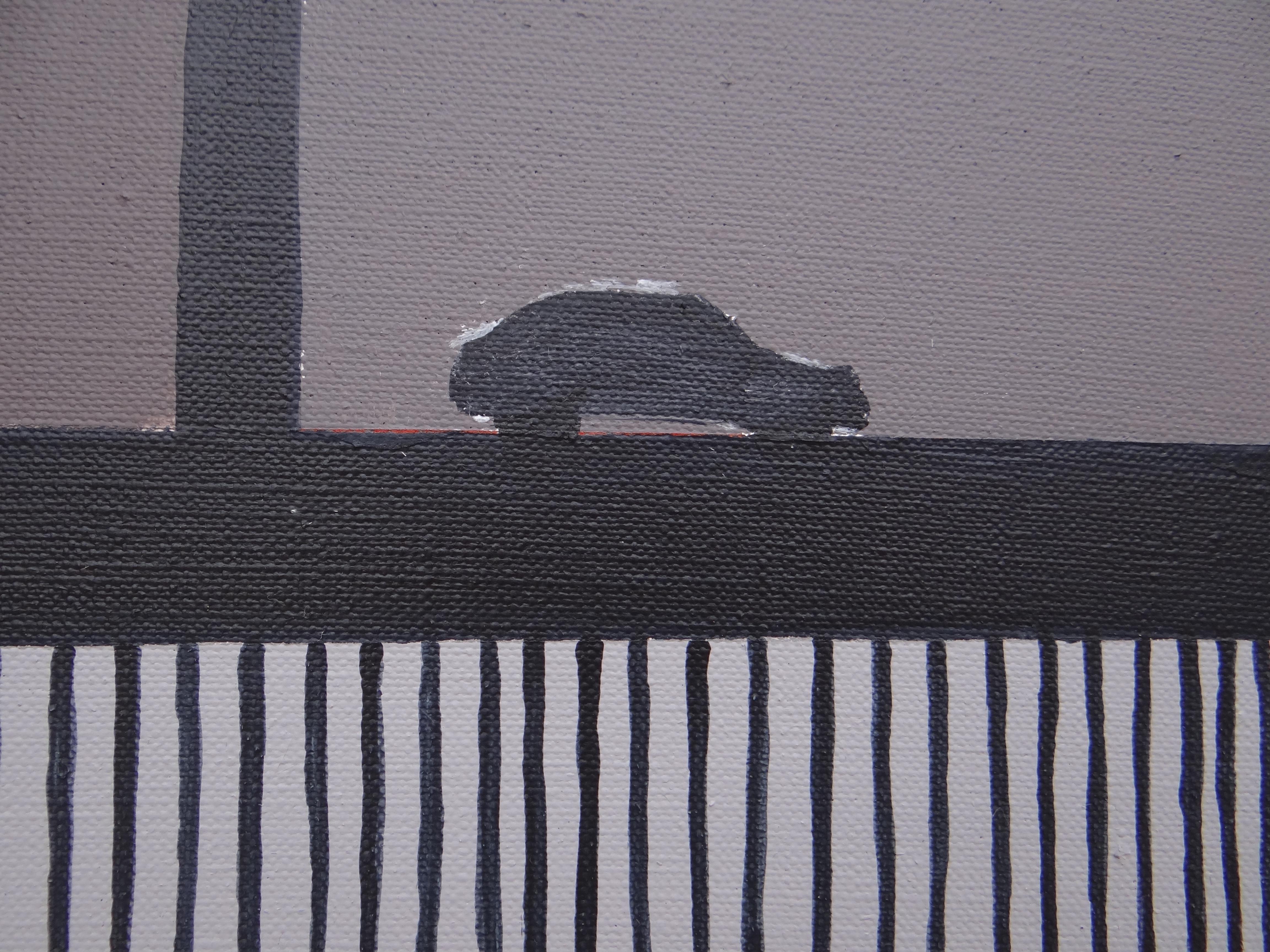 Parcheggio libero - Pittura contemporanea espressiva e minimalista - Painting Contemporaneo di Joanna Mrozowska
