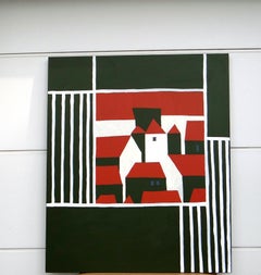 Green Zacisze - Contemporary Expressive Symbolic and Minimalistic Painting