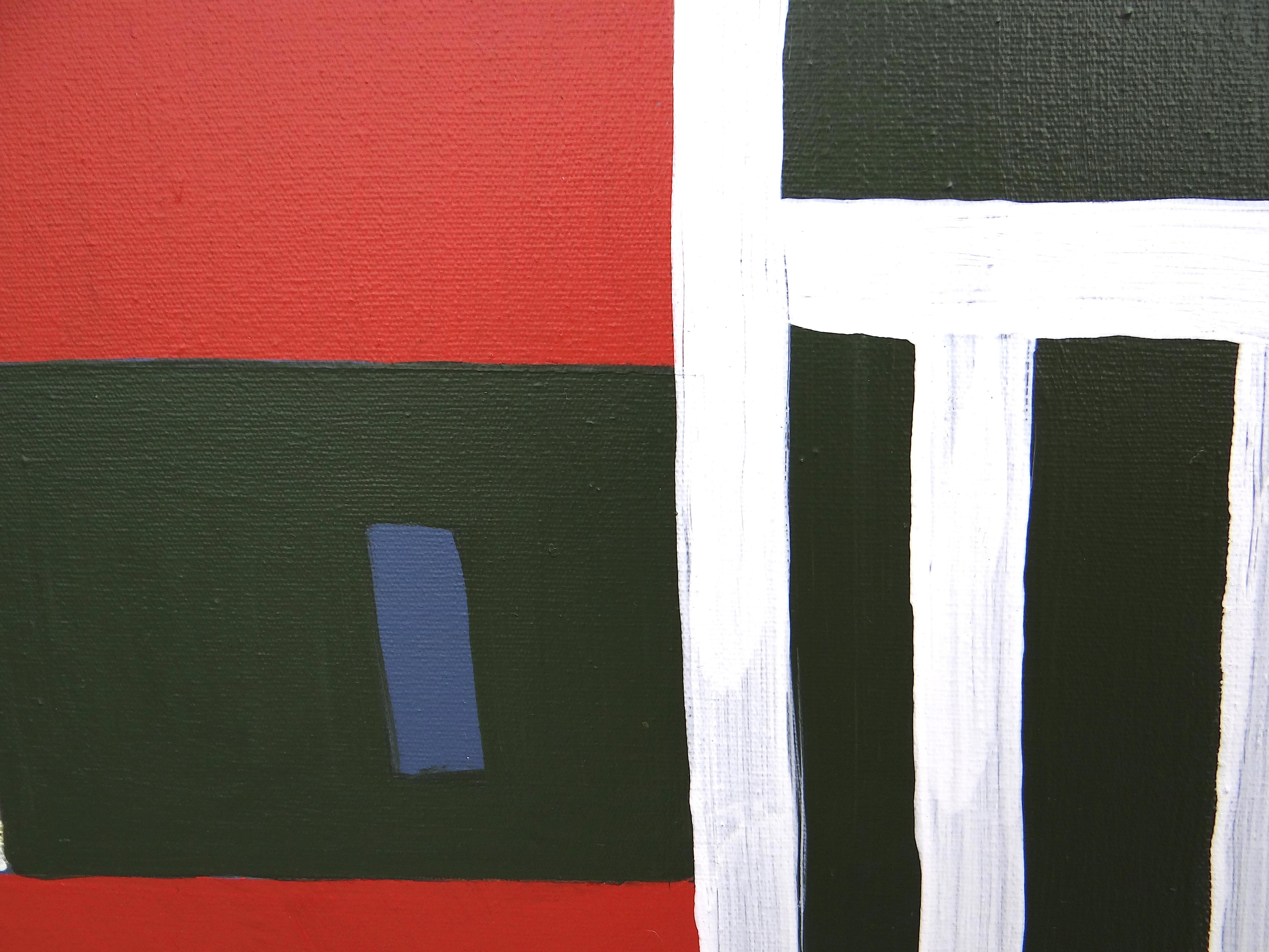 Greene & Greene - Peinture contemporaine expressive, symbolique et minimaliste - Noir Figurative Painting par Joanna Mrozowska