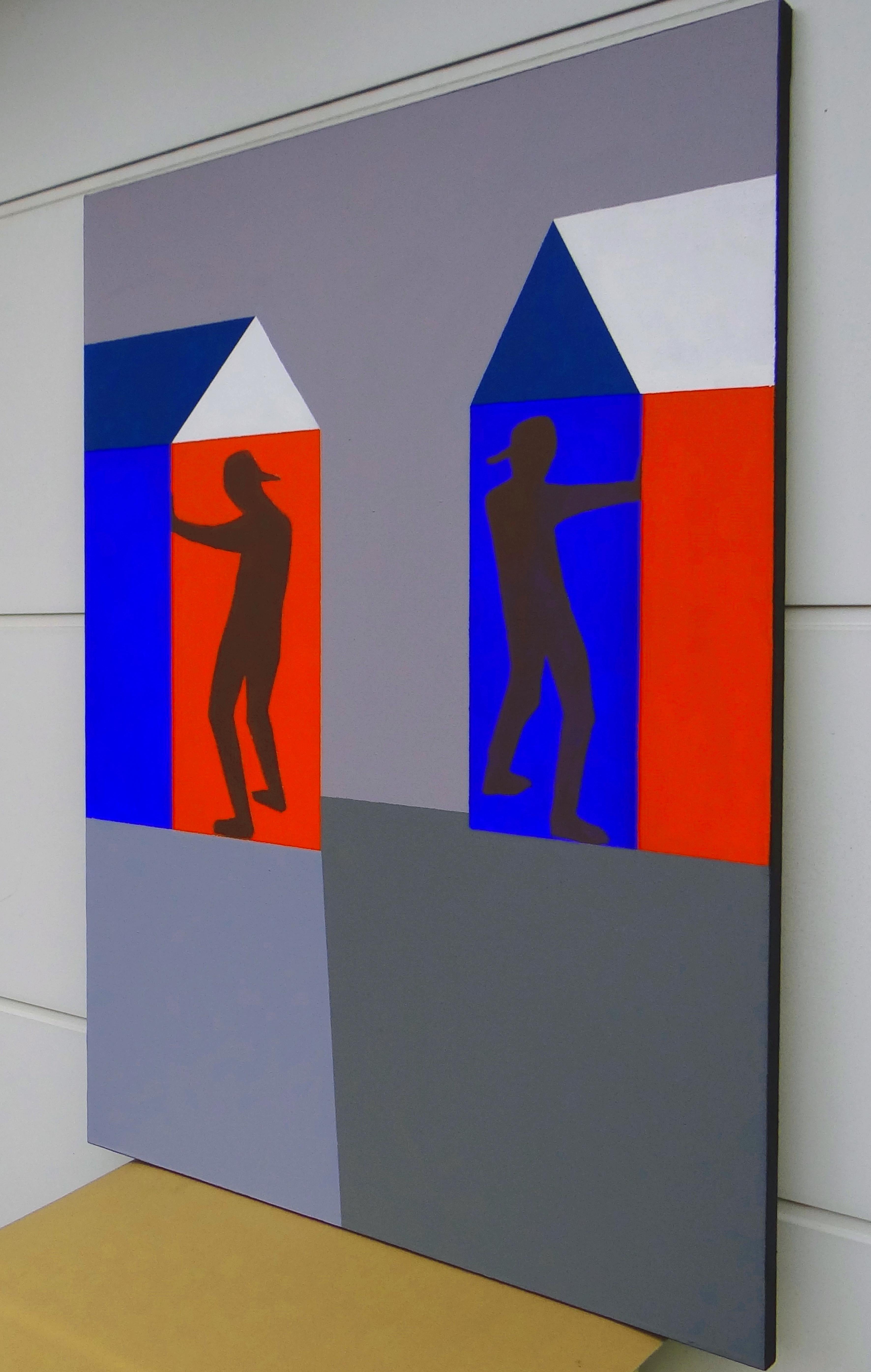 Hide and Seek - Pittura contemporanea espressiva, simbolica e minimalista - Painting di Joanna Mrozowska