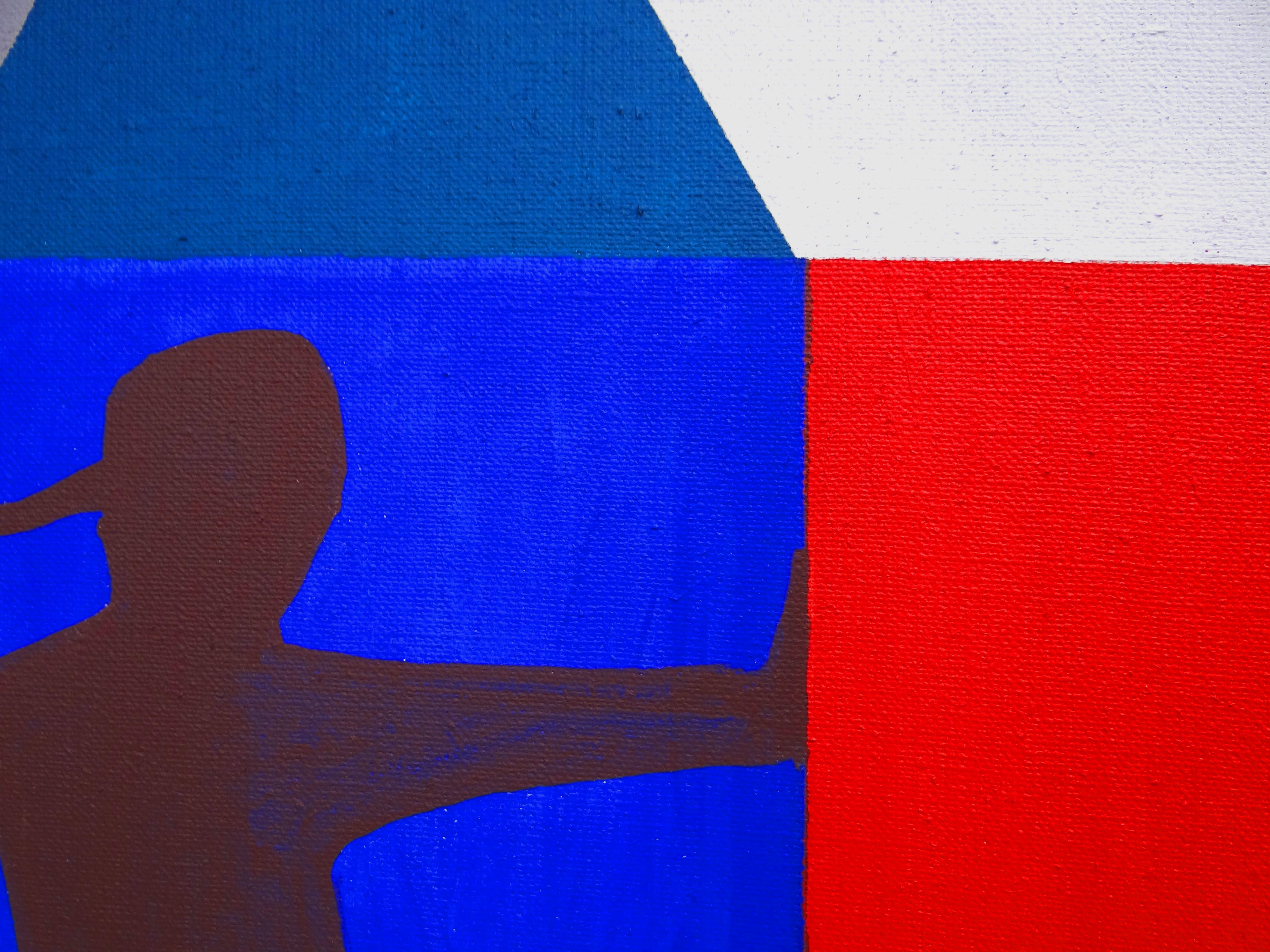 Hide and Seek - Pittura contemporanea espressiva, simbolica e minimalista - Painting Contemporaneo di Joanna Mrozowska