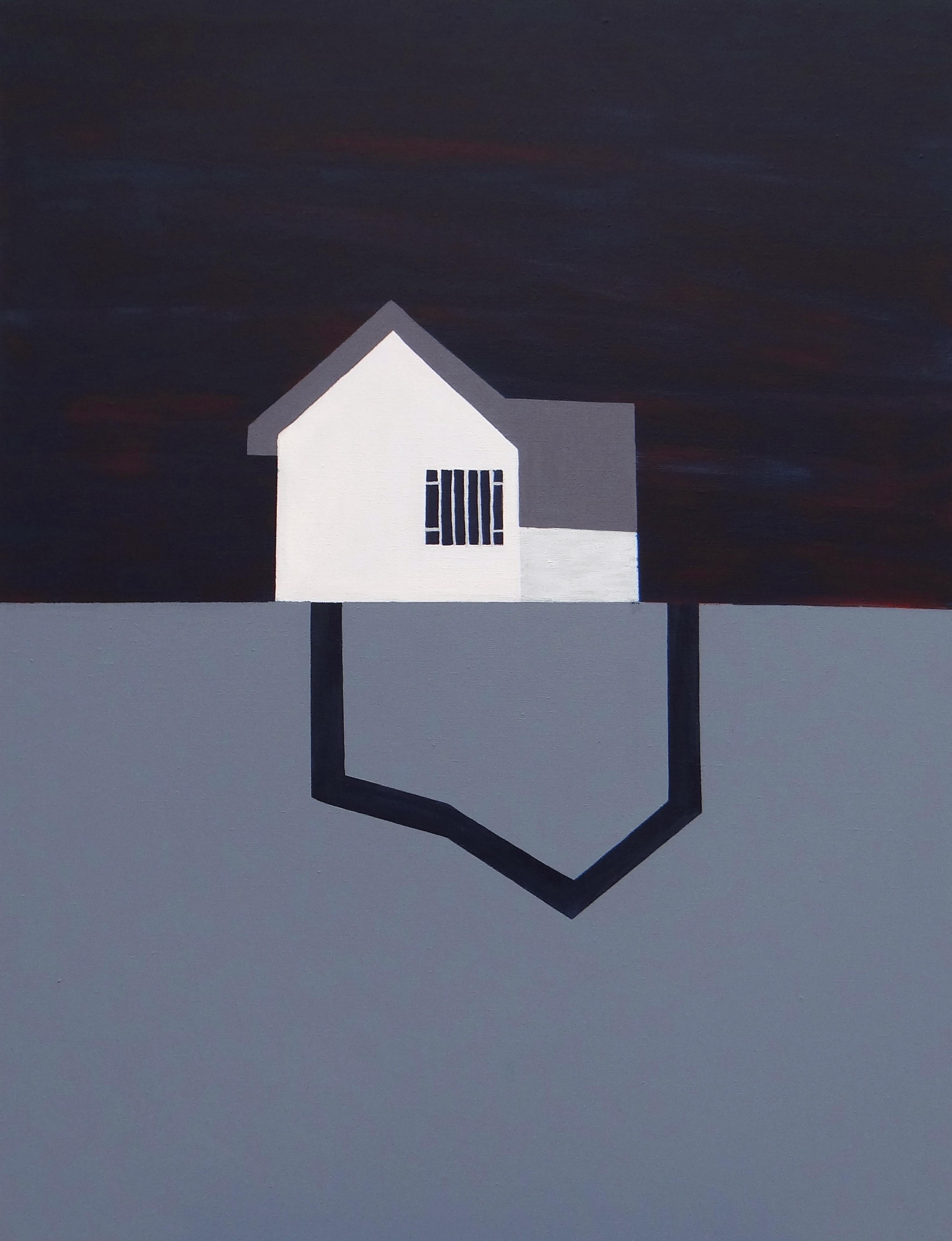 Abstract Painting di Joanna Mrozowska - La casa in esilio - Pittura contemporanea espressiva, simbolica e minimalista