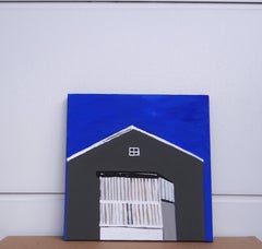 House With Veranda  - Modern Expressive, Symbolic and  Minimalistic Painting