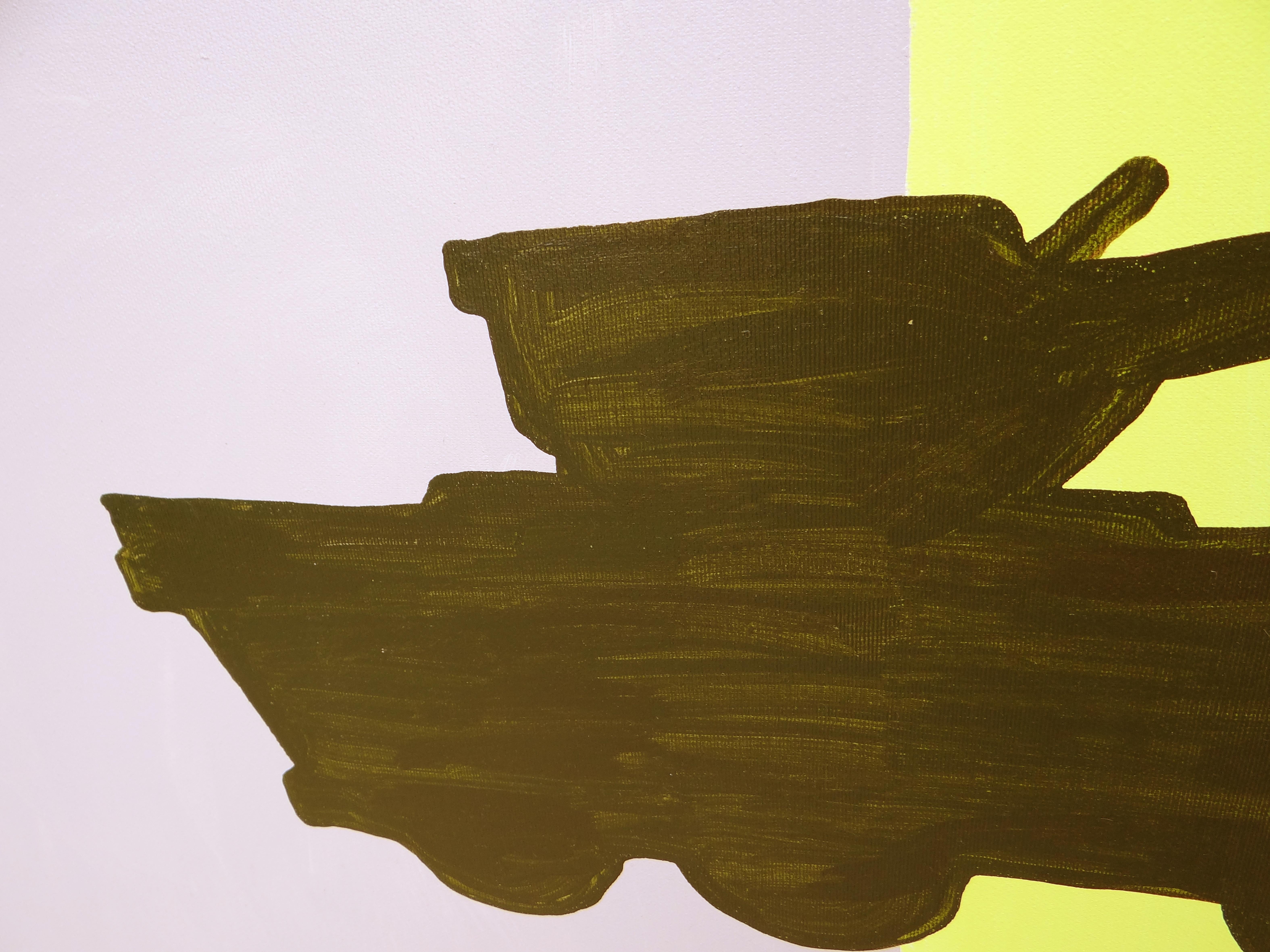 Silence - Peinture contemporaine expressive, symbolique et minimaliste en vente 1