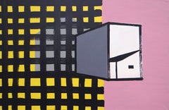 Vanishing Houses 3 - Contemporary Expressive Symbolic and  Peinture minimaliste