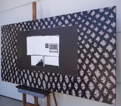 Villa 2 - Modern Expressive Minimalistic Painting, Large Format