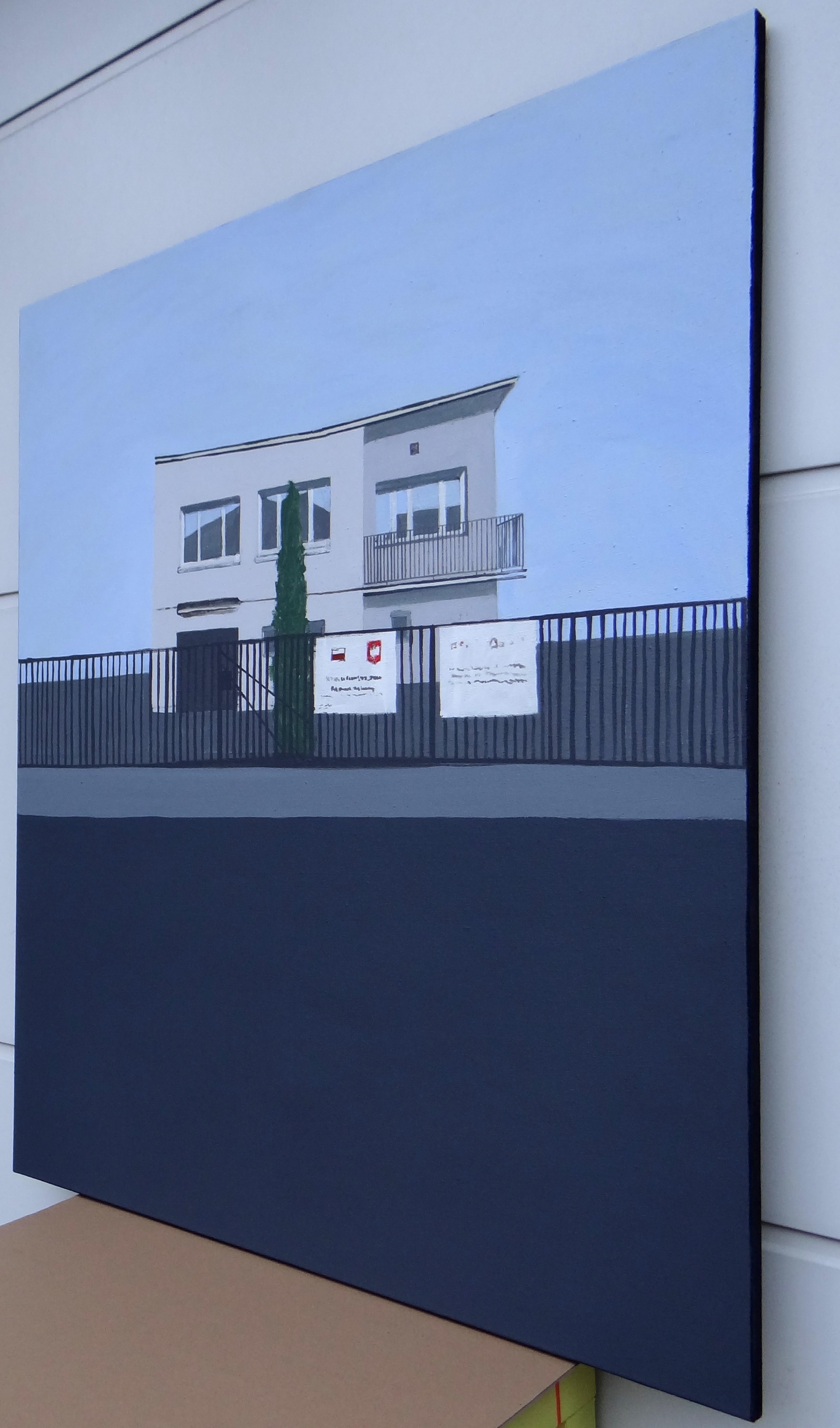 Villa Plus - Contemporary Expressive, Minimalistic Architecture  Malerei – Painting von Joanna Mrozowska