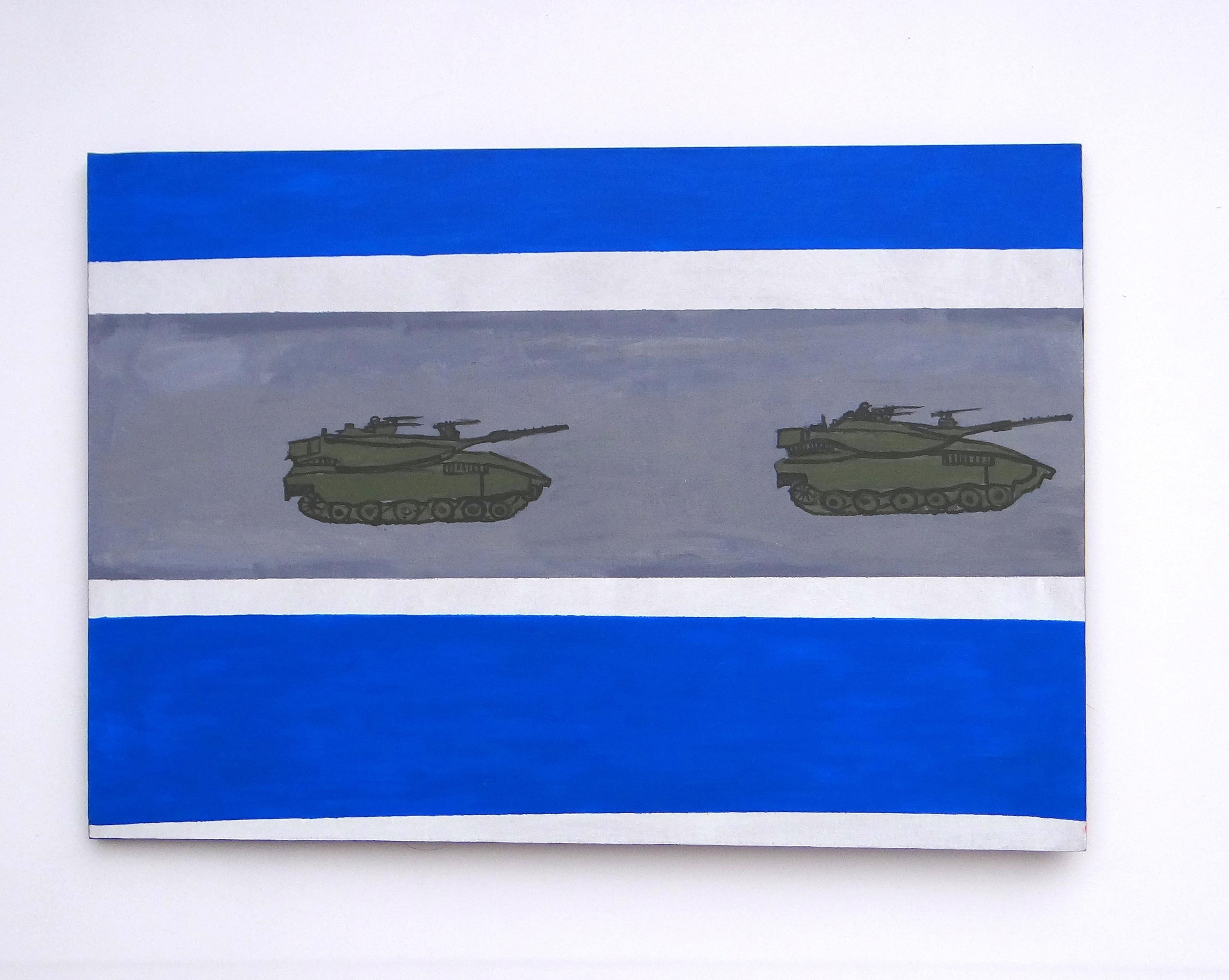 Again Again - Peinture contemporaine expressive, symbolique et minimaliste - Painting de Joanna Mrozowska