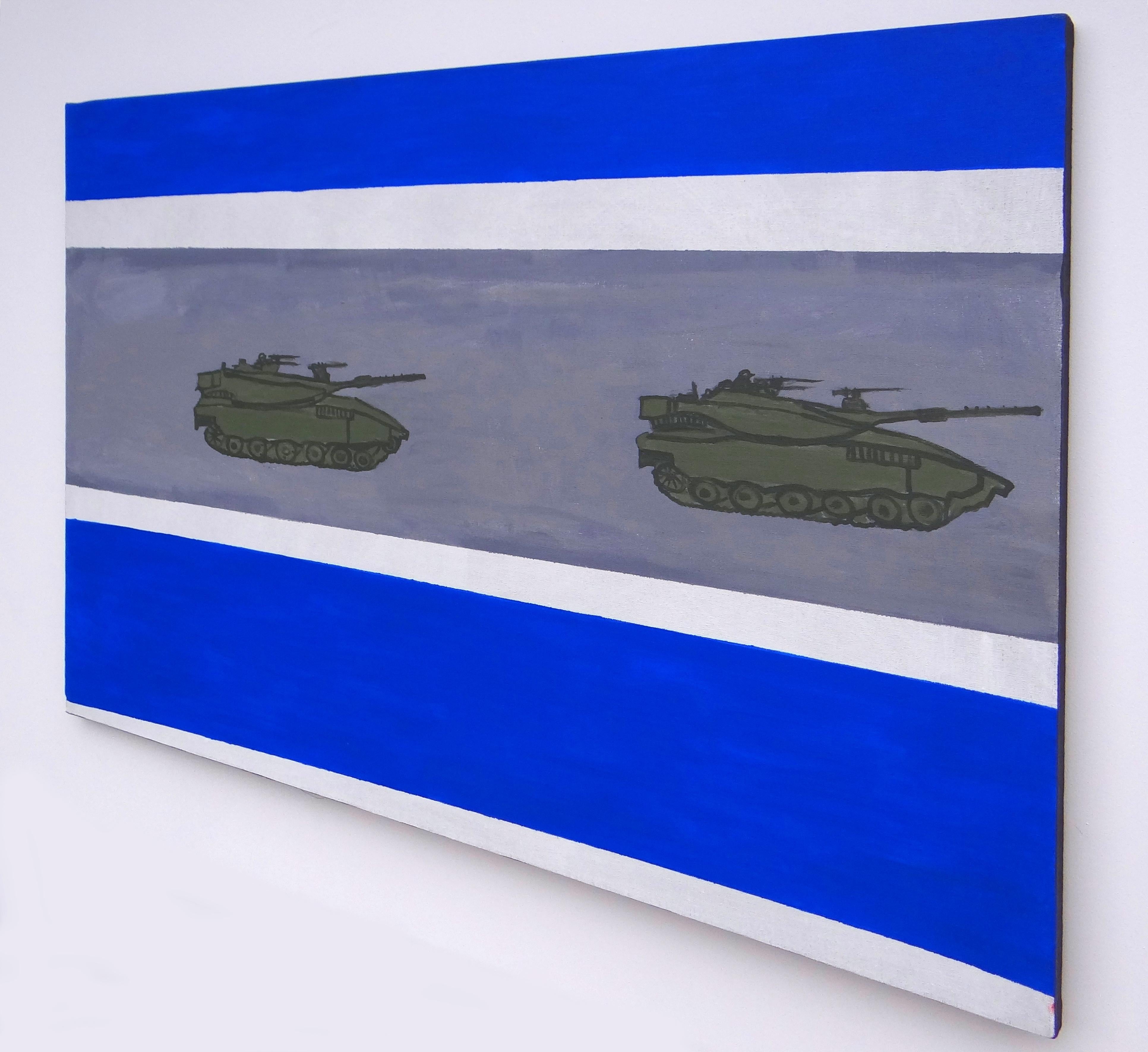 Again Again - Peinture contemporaine expressive, symbolique et minimaliste - Contemporain Painting par Joanna Mrozowska