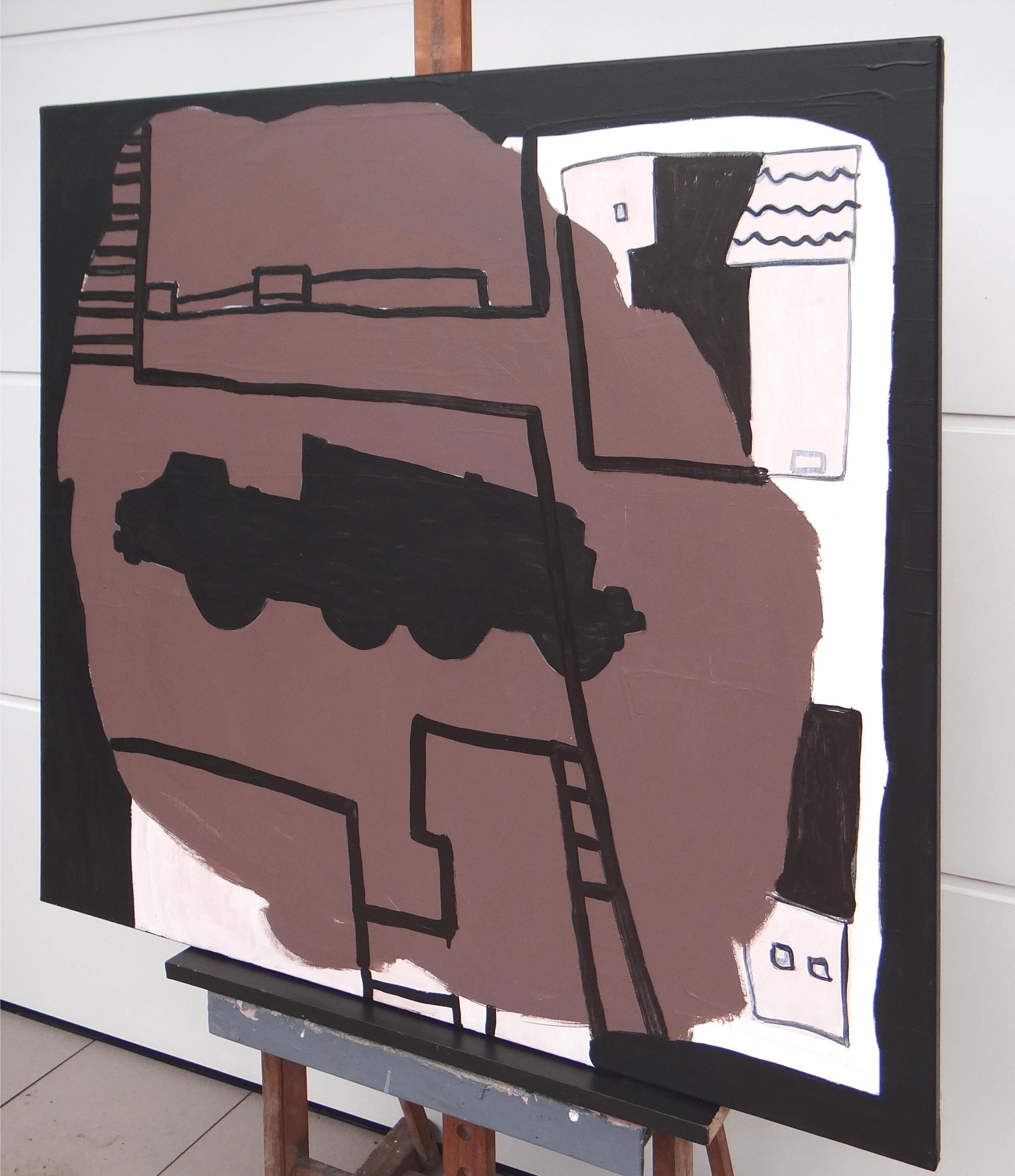 Giochi di guerra 4 - Giochi espressivi, simbolici e contemporanei.  Pittura minimalista - Painting di Joanna Mrozowska