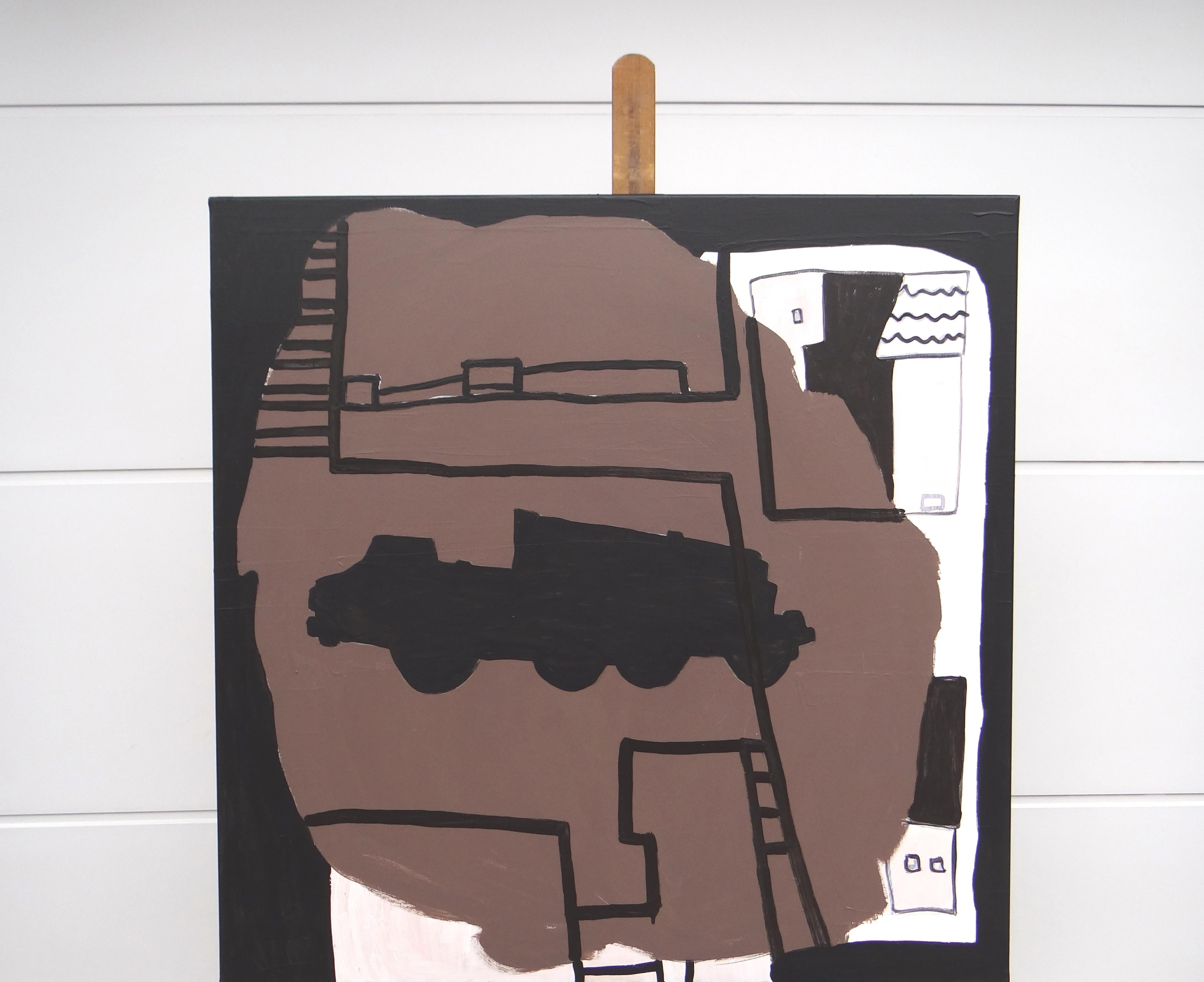 Giochi di guerra 4 - Giochi espressivi, simbolici e contemporanei.  Pittura minimalista - Painting Contemporaneo di Joanna Mrozowska