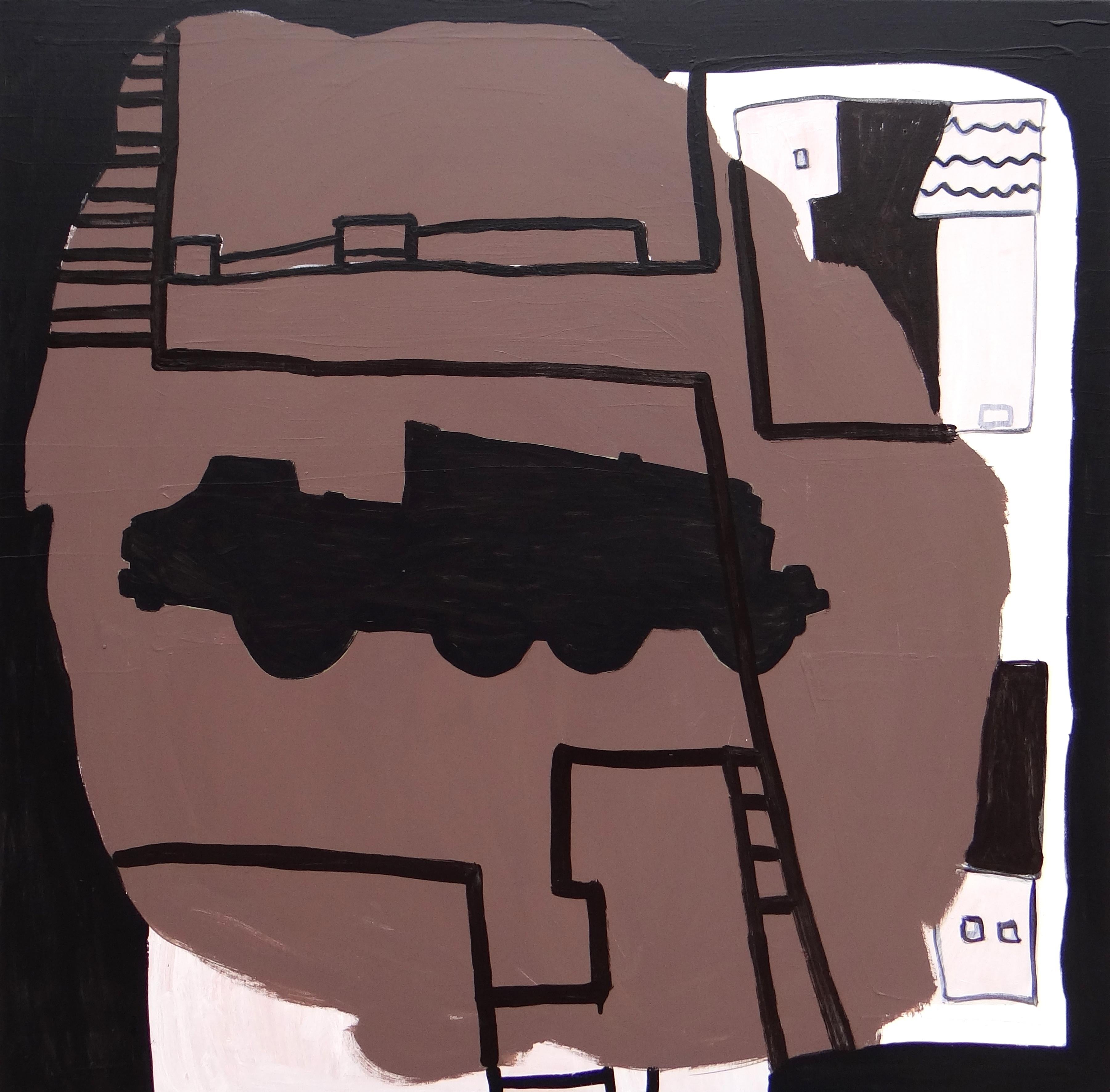 Giochi di guerra 4 - Giochi espressivi, simbolici e contemporanei.  Pittura minimalista in vendita 2