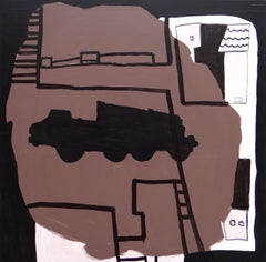 Kriegsspiele 4 - Contemporary Expressive, Symbolic and  Minimalistische Malerei