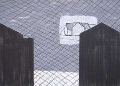 Winterbild - Contemporary Expressive Symbolic and Minimalistic Painting