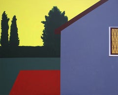Yellow Sky  - Modern Expressive Minimalistic Painting, Large Format