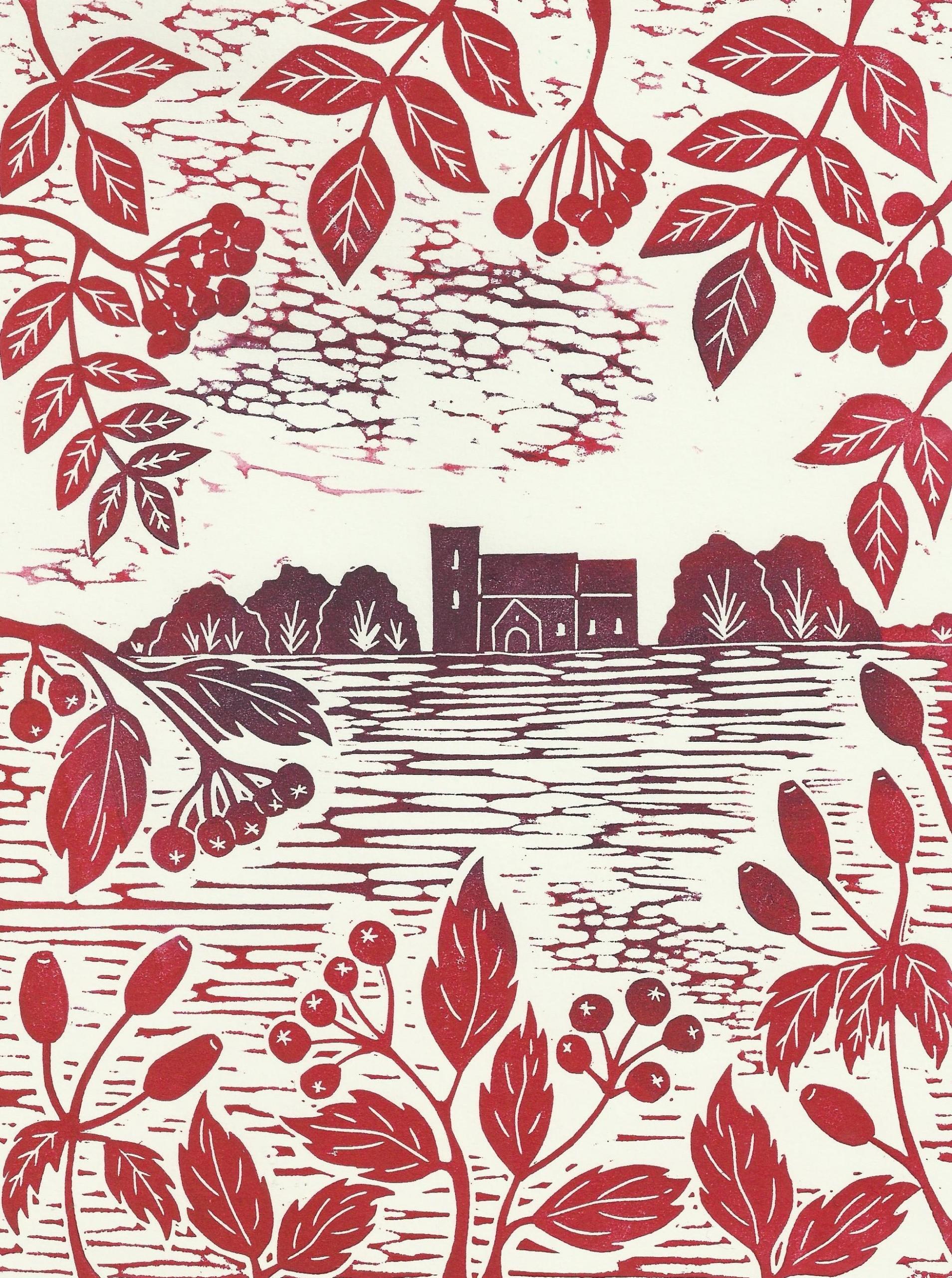 Autumn Berries, Norfolk Broads Marsh Harrier and Sheringham Park - Print by Joanna Padfield