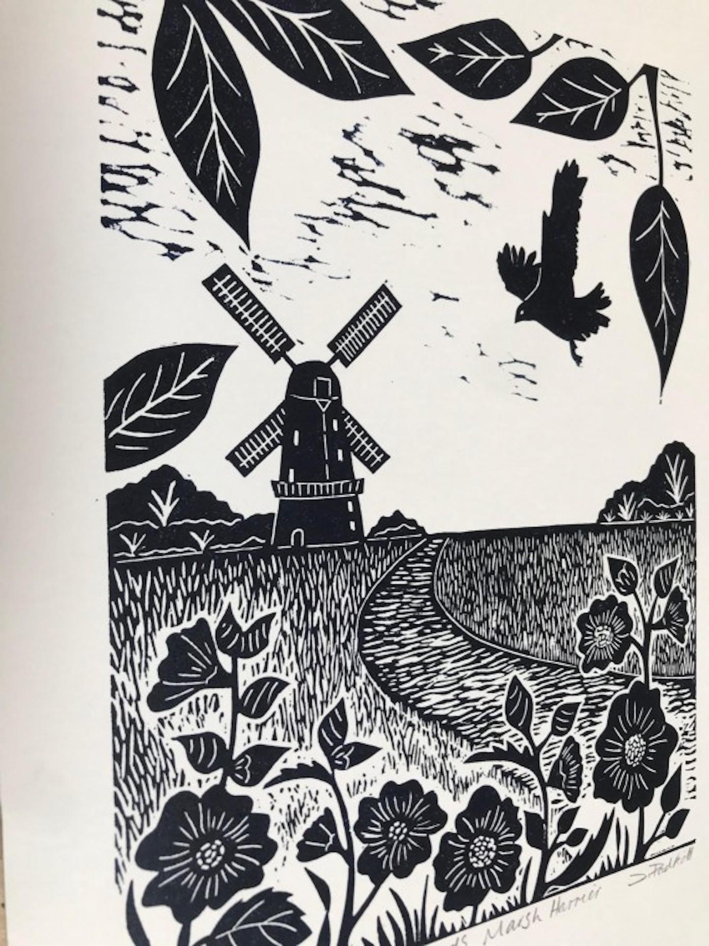 Diptyque Windmill, Joanna Padfield, estampes en édition limitée, paysage, abordable en vente 9