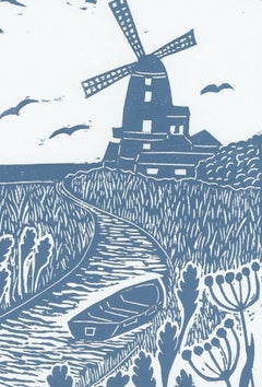 Windmill Diptych, Joanna Padfield, Limited Edition Prints, Landscape, Affordable