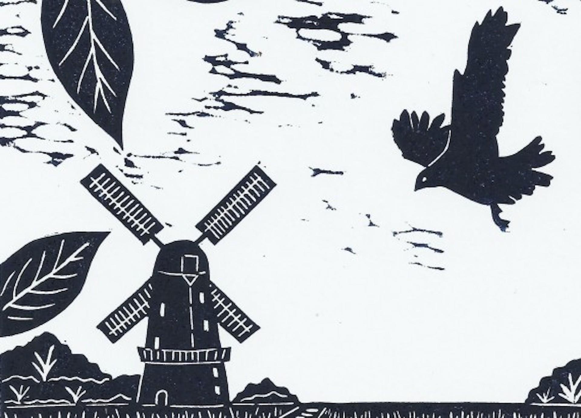 Diptyque Windmill, Joanna Padfield, estampes en édition limitée, paysage, abordable en vente 3