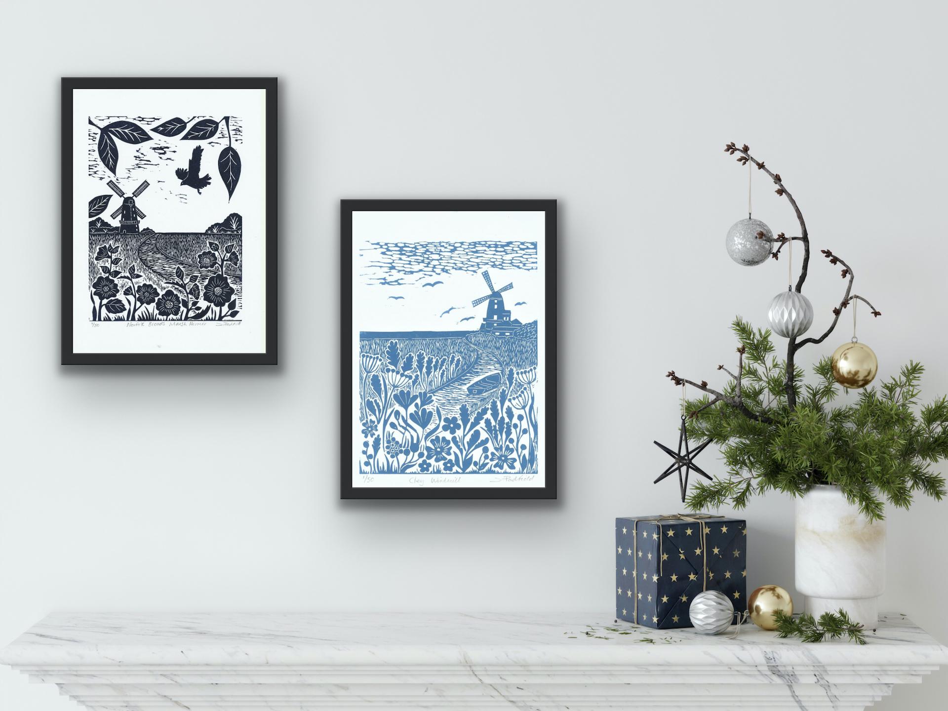 Windmill Diptych, Joanna Padfield, Limited Edition Prints, Landscape, Affordable For Sale 2