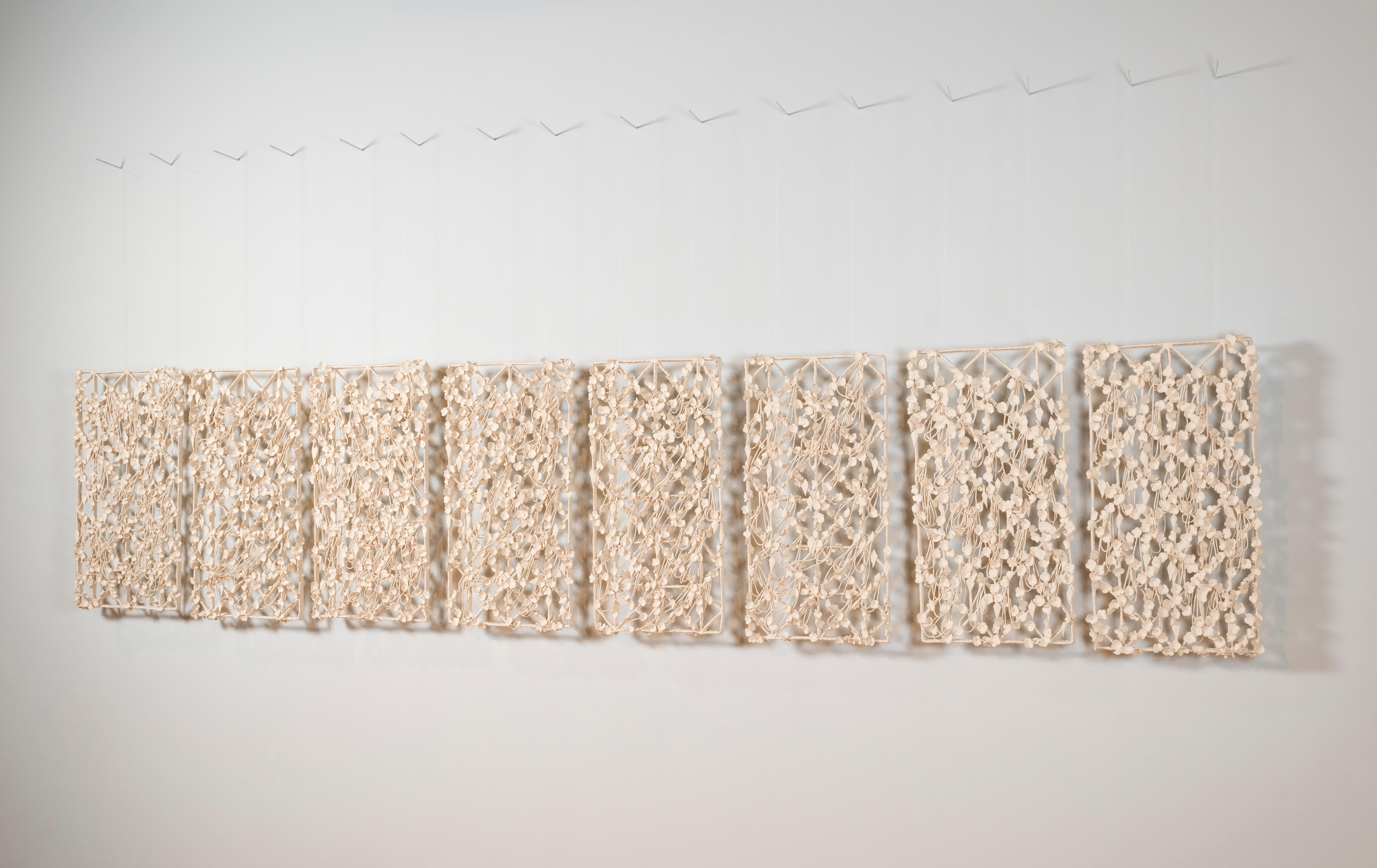 Organic Modern Joanna Poag Binding Time (Lattice Structure w/ Quatrefoil) Wall Panel Sculptures For Sale
