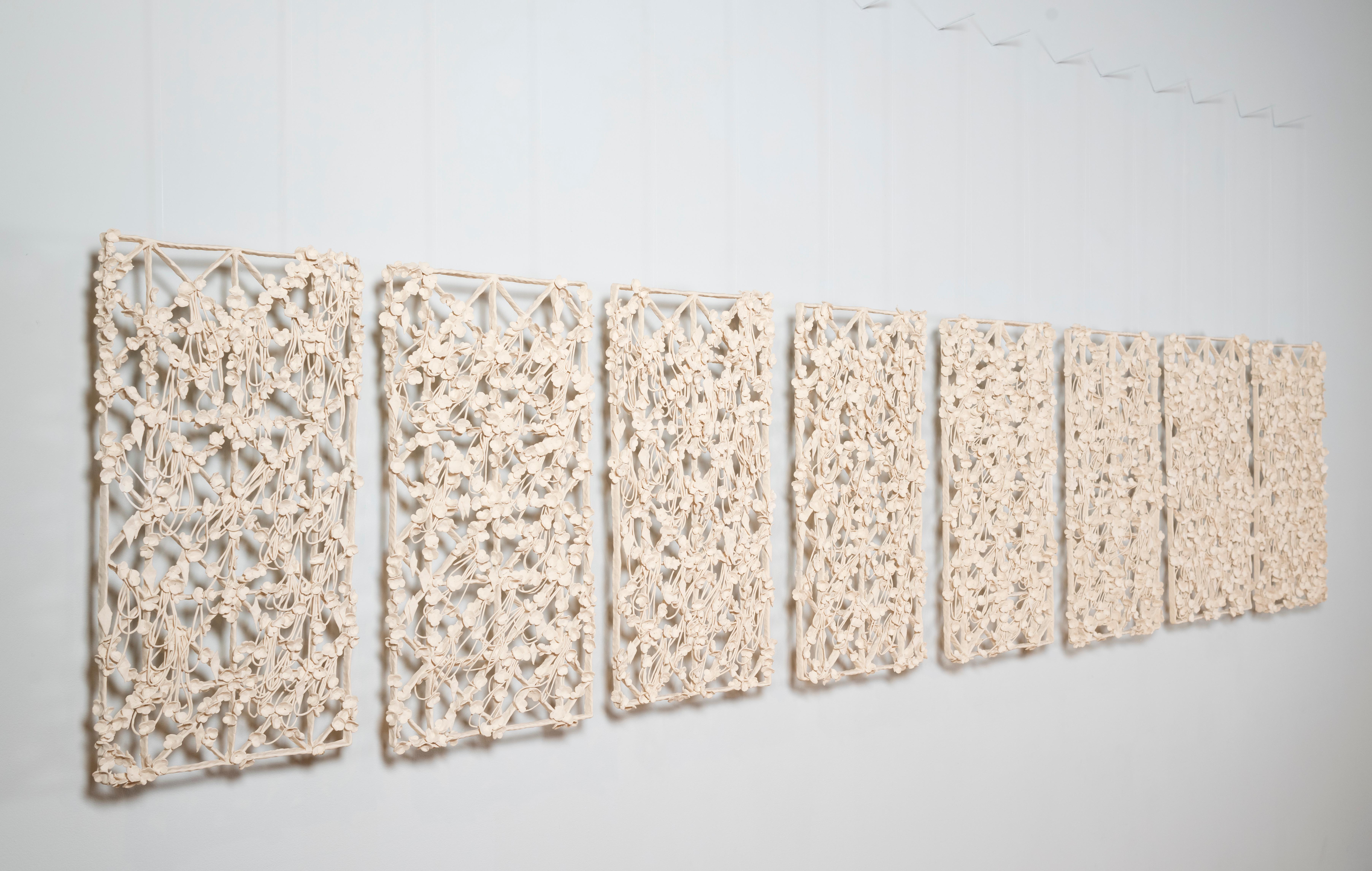 Organic Modern Joanna Poag Binding Time (Lattice Structure w/ Quatrefoil) Wall Panel Sculptures For Sale