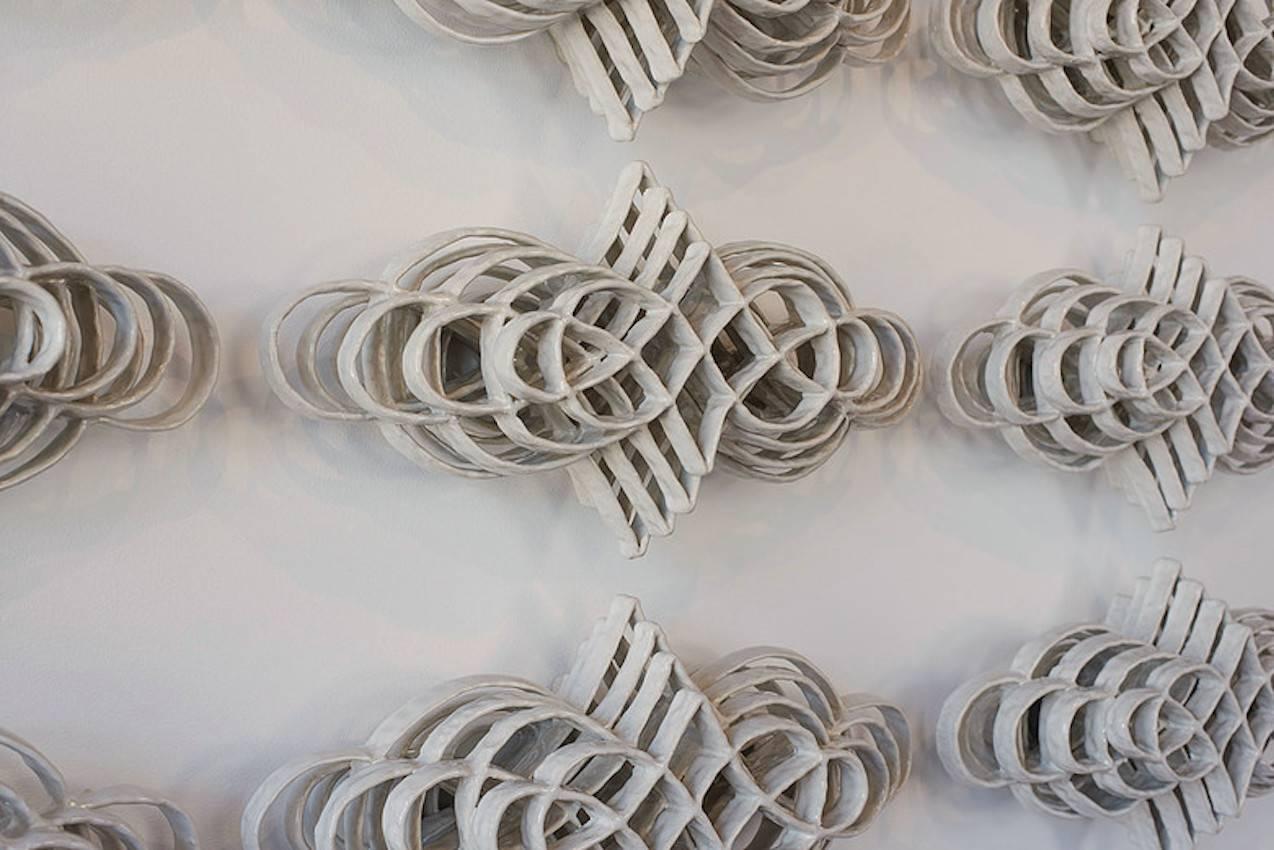 American Joanna Poag Flourish Ceramic Wall Sculptures, 2015 For Sale