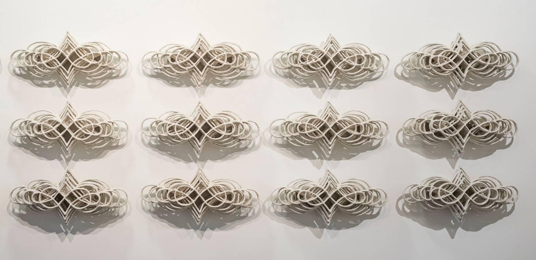 Joanna Poag Flourish Ceramic Wall Sculptures, 2015 In Excellent Condition For Sale In New York, NY