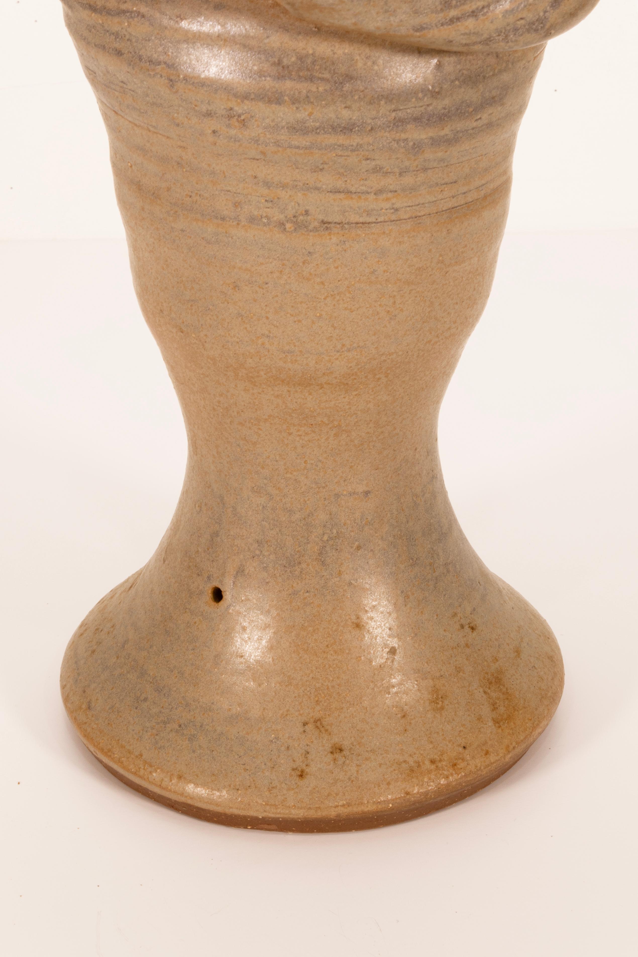 Ce grand vase beige biomorphique Ikebana, signé par Joanna Price, est un excellent complément à votre espace. 

Avec ses courbes organiques et fluides, la forme biomorphique donne à la pièce un sens de la vie et du mouvement, ce qui en fait plus
