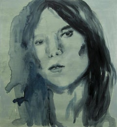 Peinture à l'huile sur toile contemporaine Tempera et portrait de femme IV - XXIe siècle